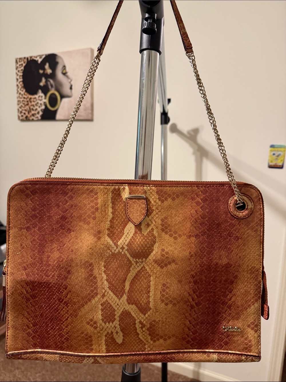 Tre’Vero Snakeskin messenger bag
